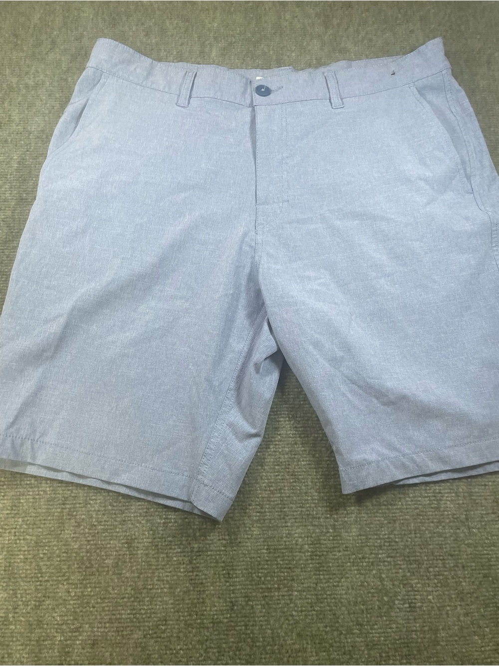 RVCA Light Blue Flat-Front Men's Shorts